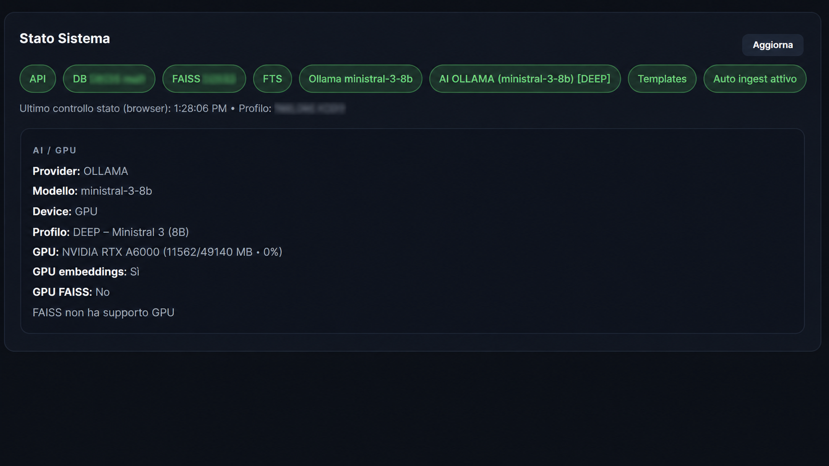 Anonymized MailAgent system status monitor